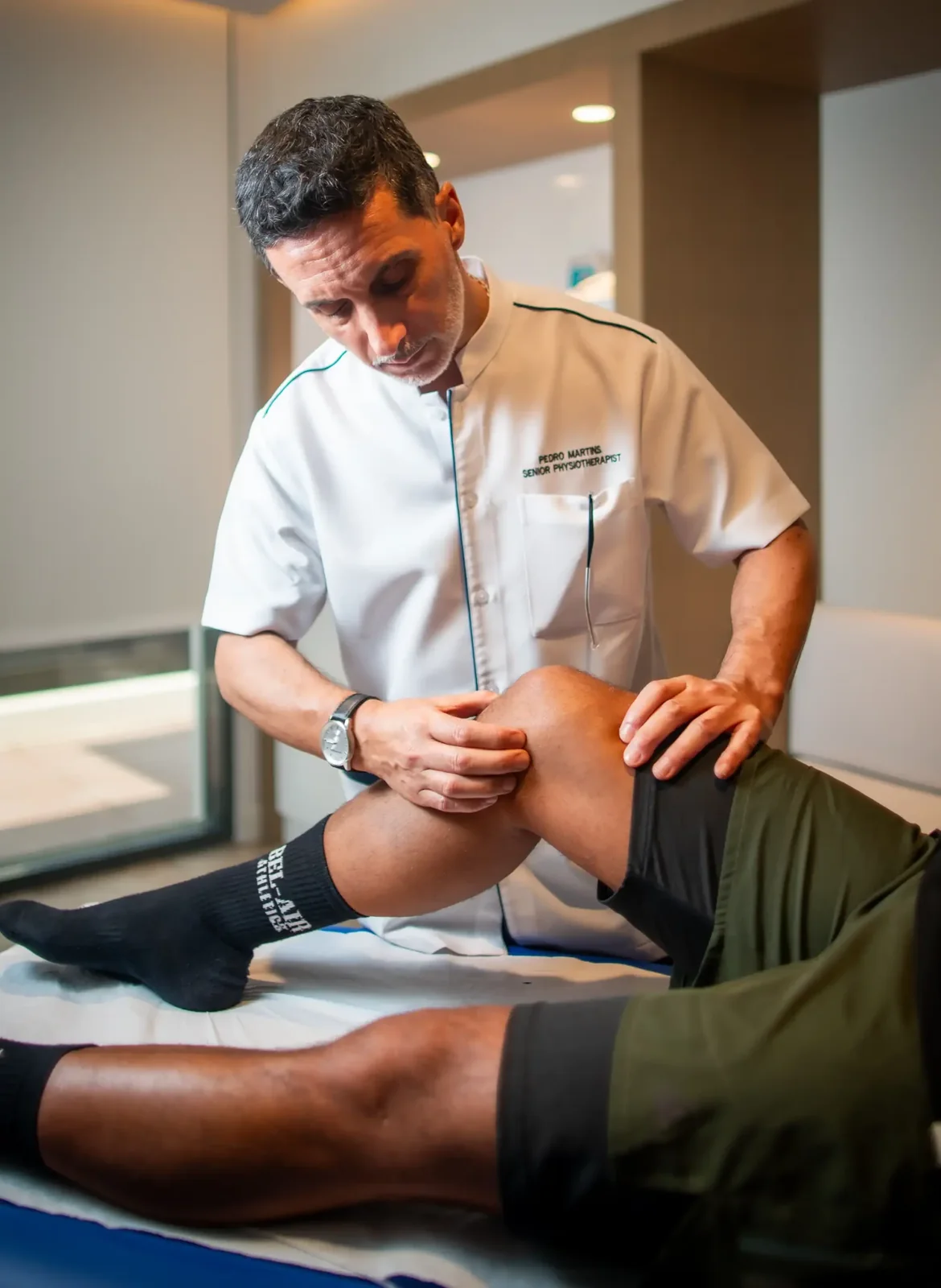 Pedro Jose Martins treating a patient at Fujairah Chiropractic Clinic