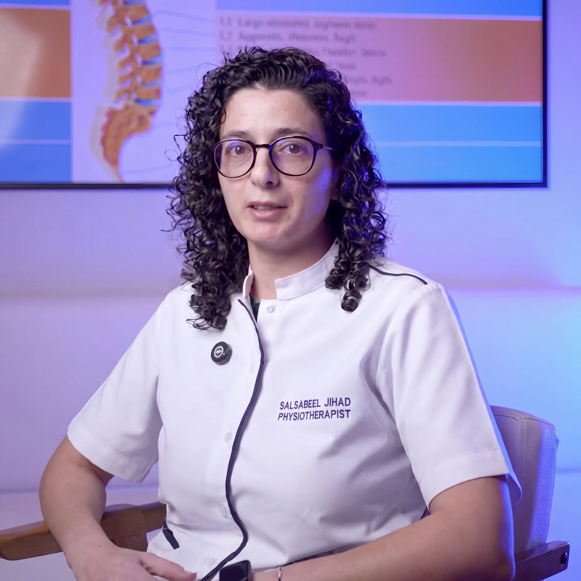 Salsabeel Abilmona treating a patient at Fujairah Chiropractic Clinic